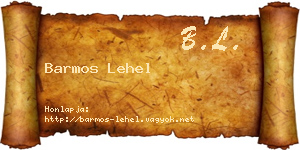 Barmos Lehel névjegykártya